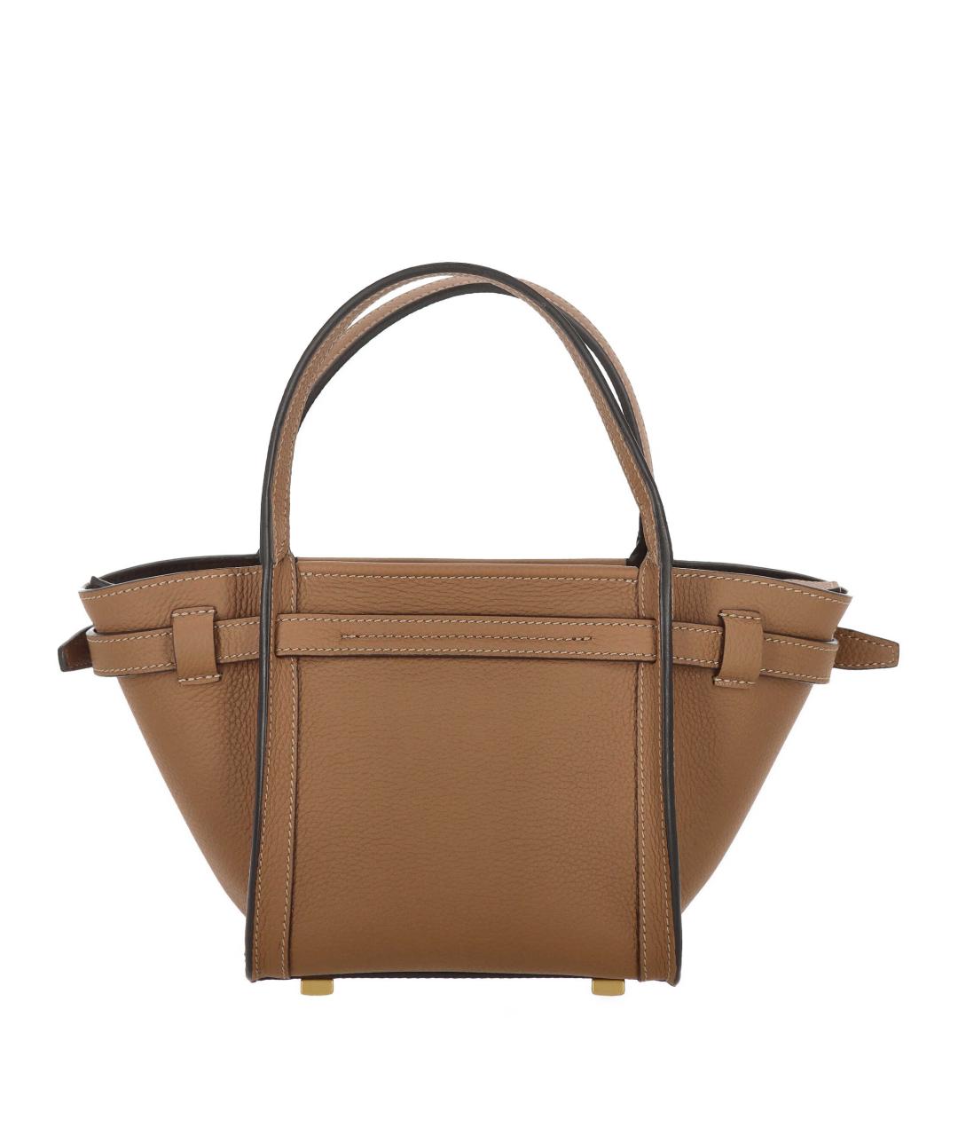 TOD'S Хаки кожаная сумка тоут, фото 3