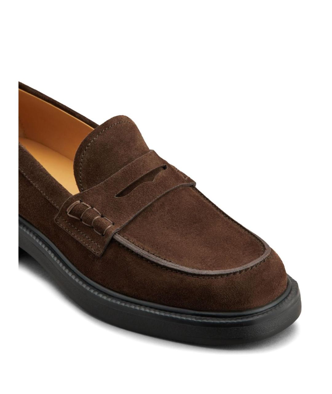 TOD'S Коричневые кожаные лоферы, фото 4