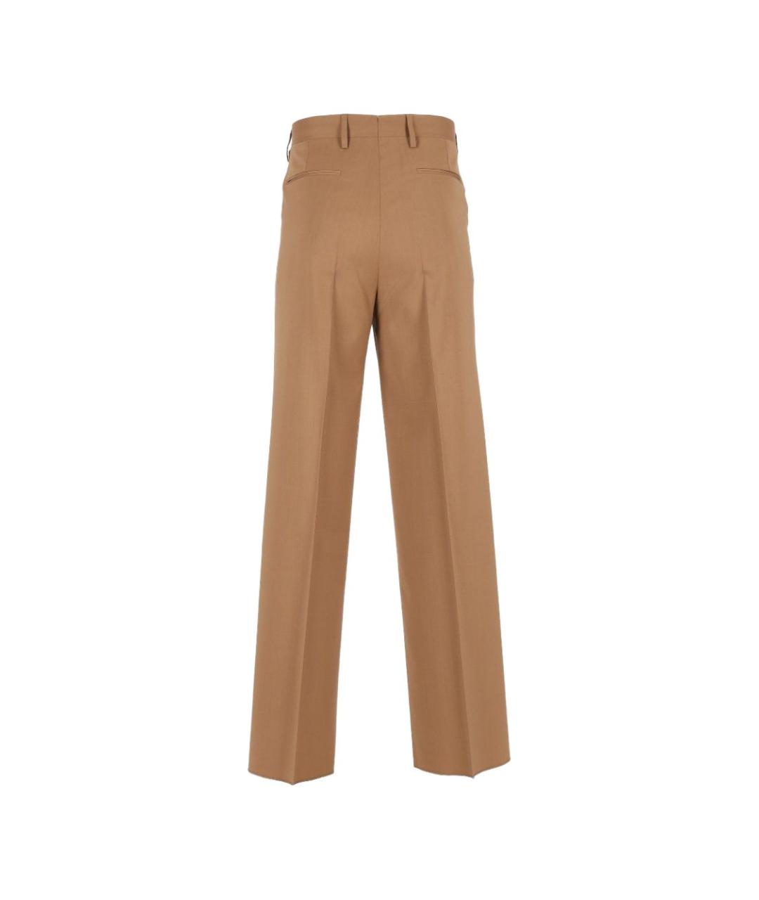 VIVIENNE WESTWOOD Бежевые шерстяные повседневные брюки, фото 3