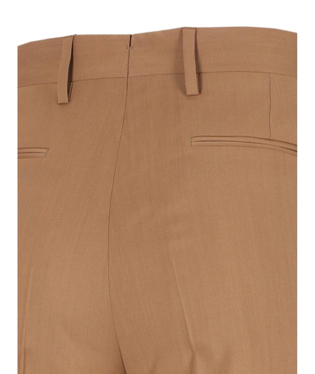 VIVIENNE WESTWOOD Бежевые шерстяные повседневные брюки, фото 4