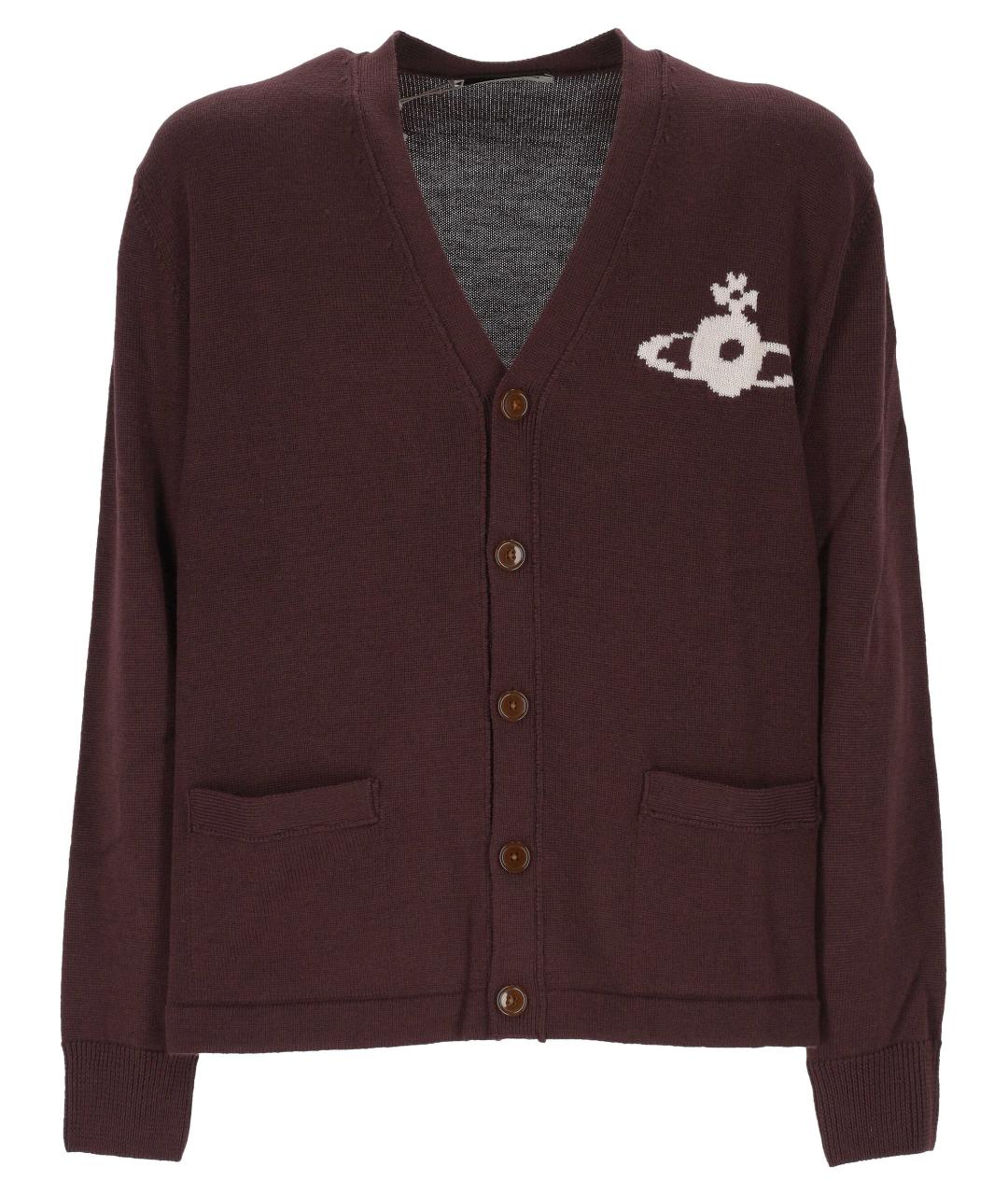 VIVIENNE WESTWOOD Бордовый шерстяной кардиган, фото 1
