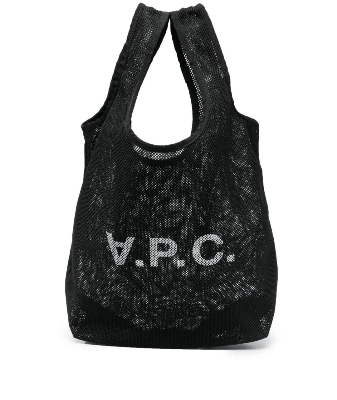 A.P.C. Черная синтетическая сумка тоут, фото 1