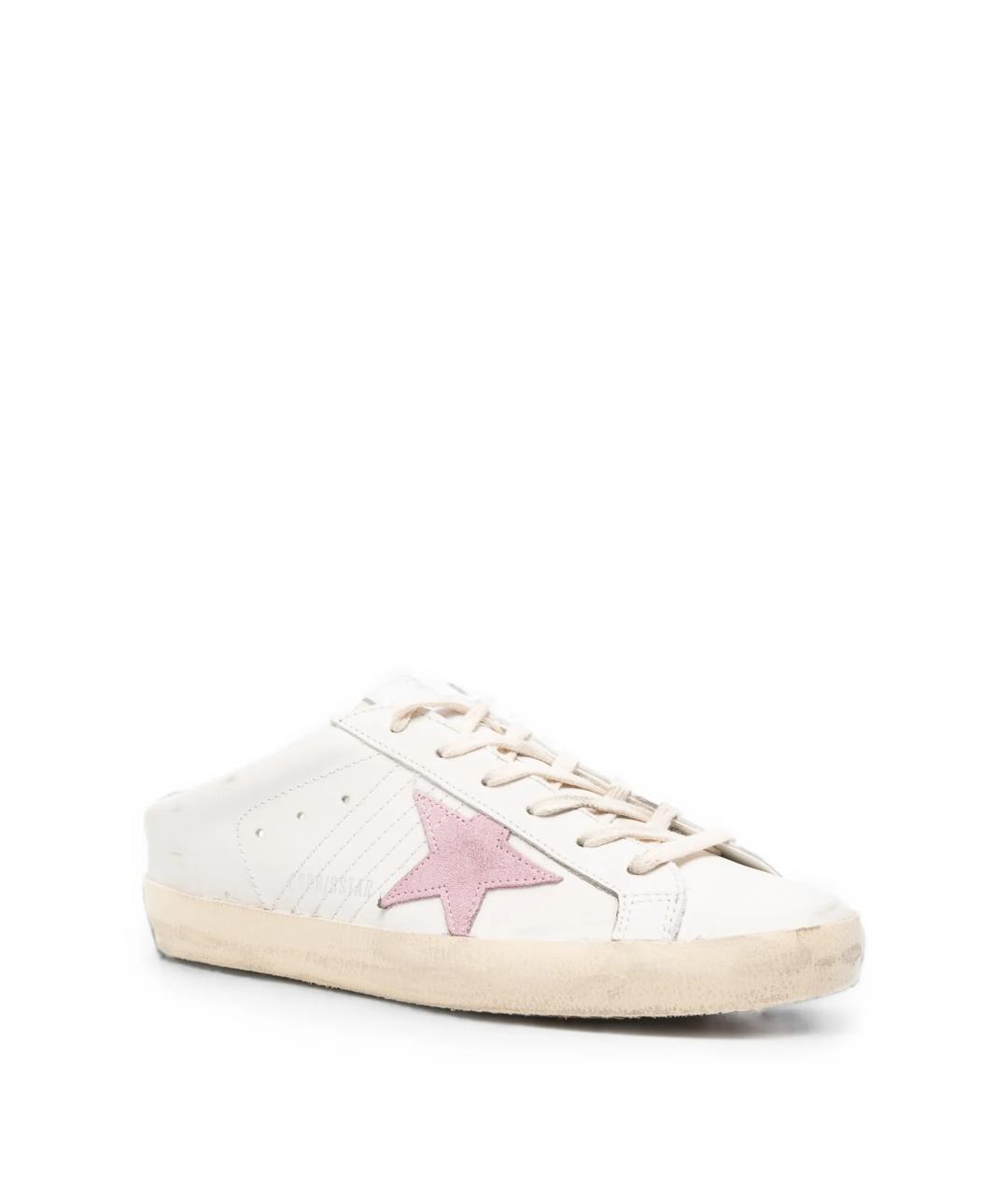 GOLDEN GOOSE Белые кожаные кеды, фото 2