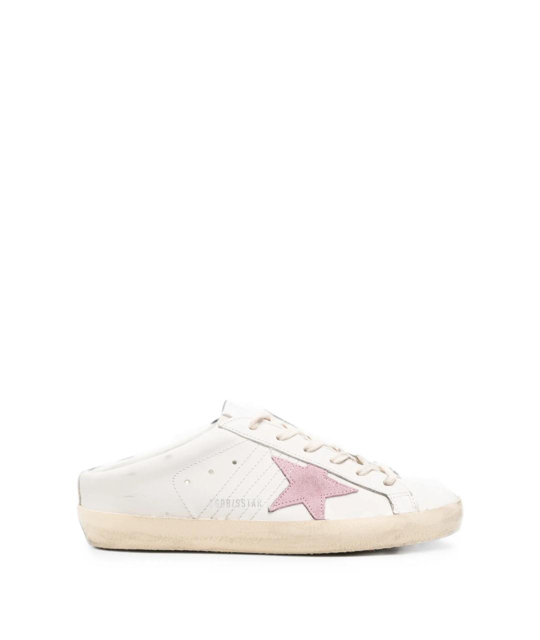 GOLDEN GOOSE Белые кожаные кеды, фото 1