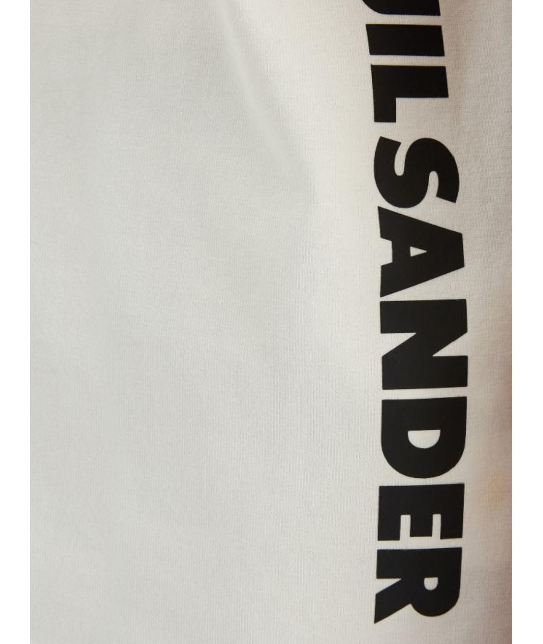 JIL SANDER Белая хлопковая футболка, фото 2
