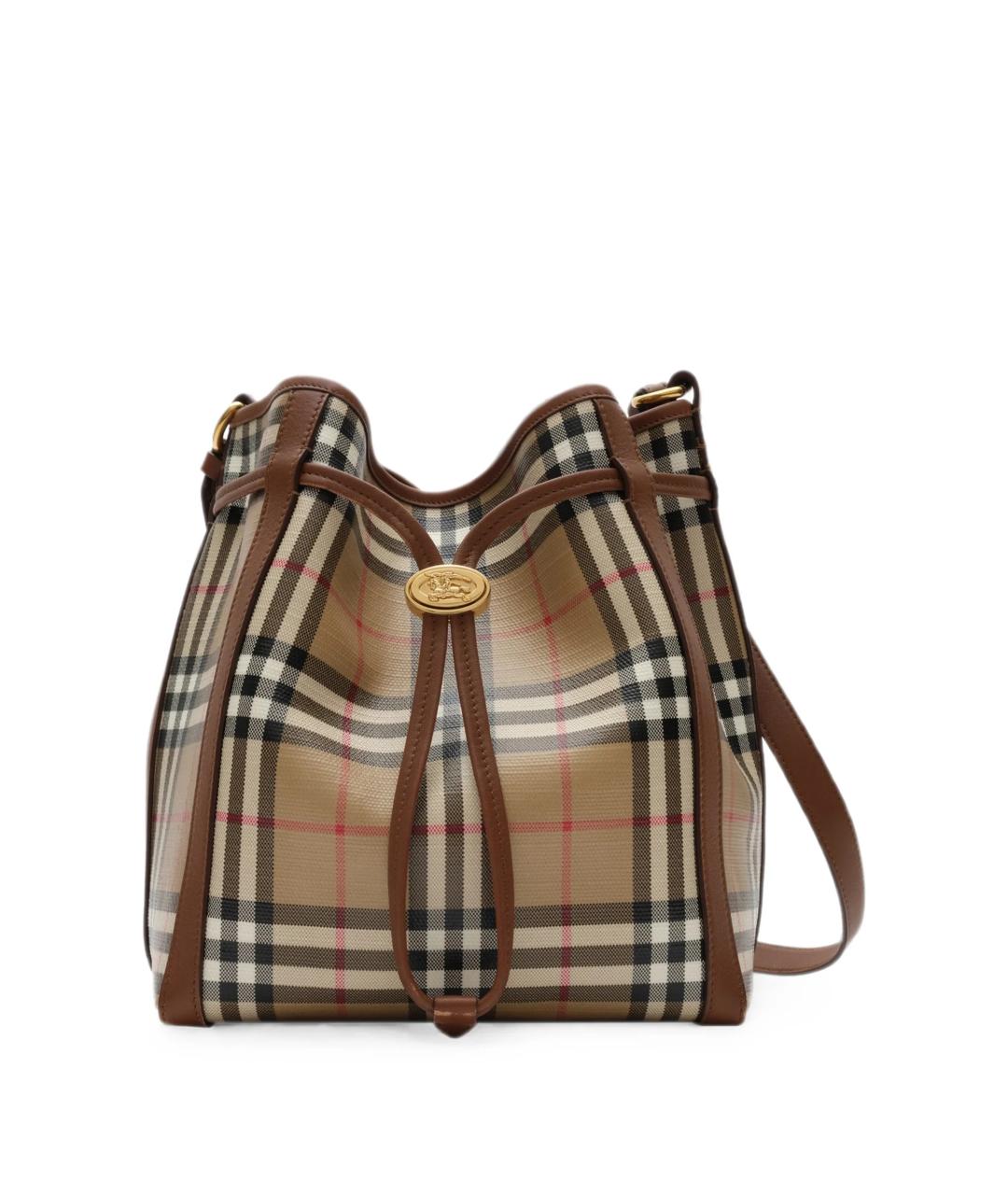 BURBERRY Бежевая сумка тоут из канвы, фото 2