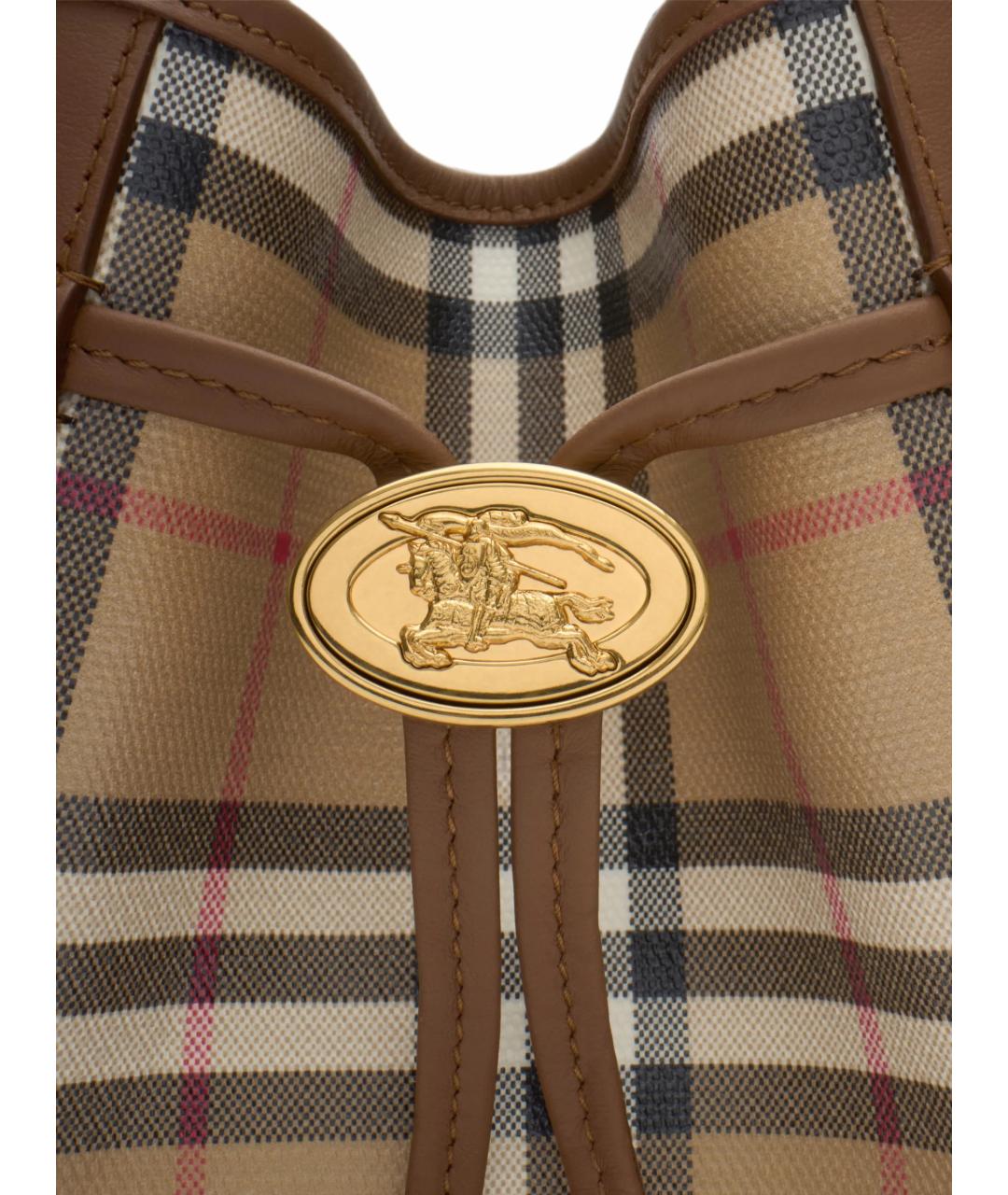 BURBERRY Бежевая сумка тоут из канвы, фото 5