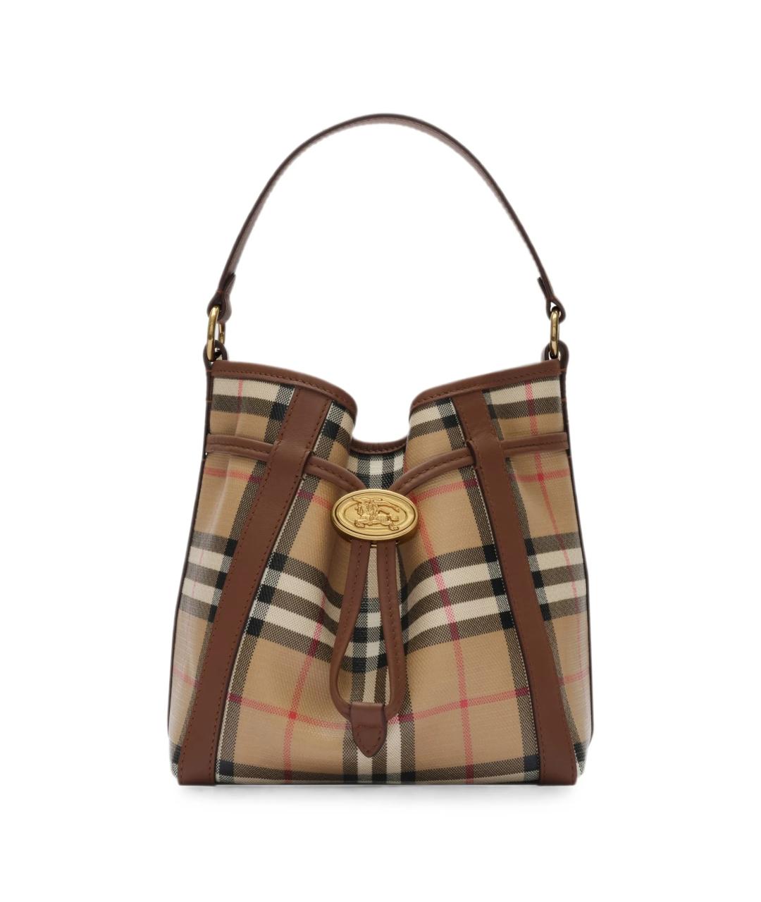 BURBERRY Бежевая сумка тоут из канвы, фото 1