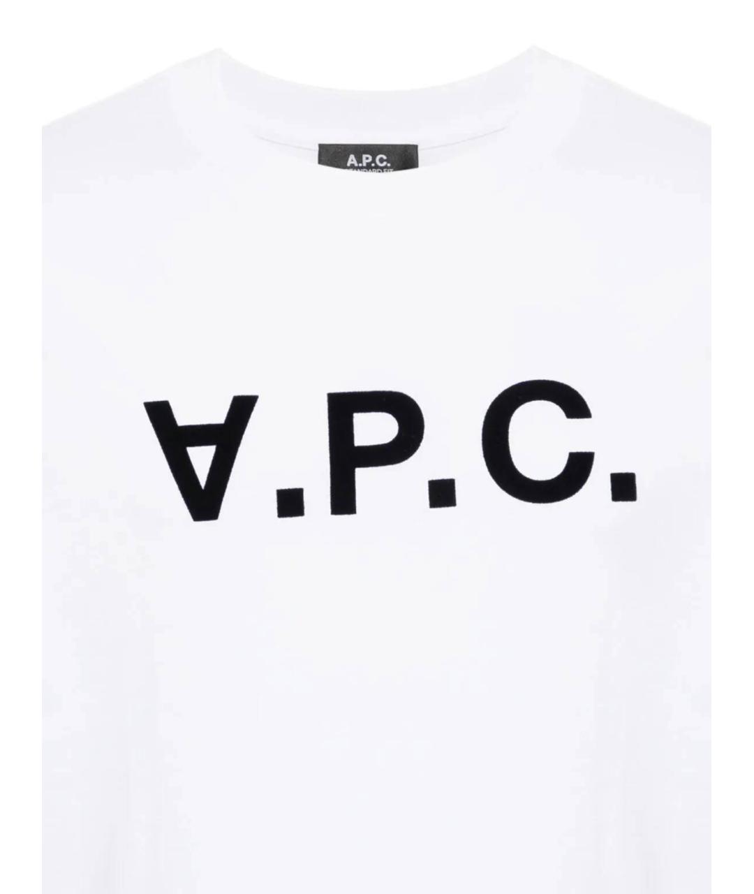 A.P.C. Белая хлопковая футболка, фото 2