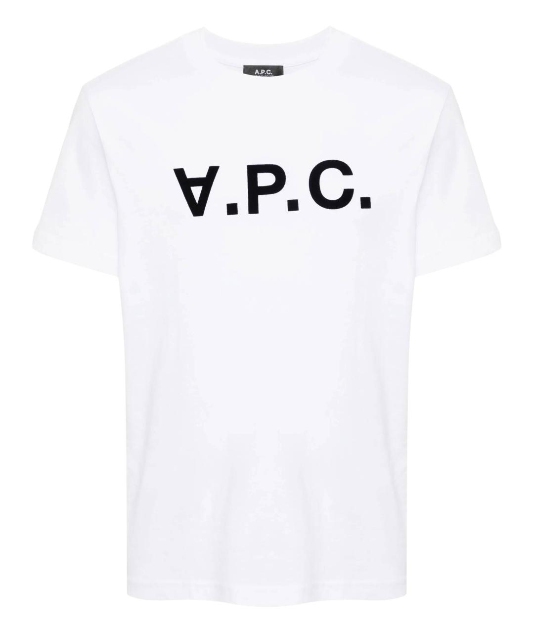A.P.C. Белая хлопковая футболка, фото 1