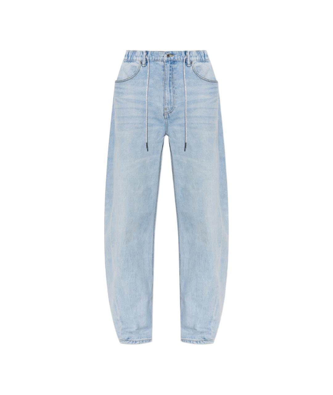 ALEXANDER WANG Голубые хлопковые прямые джинсы, фото 1