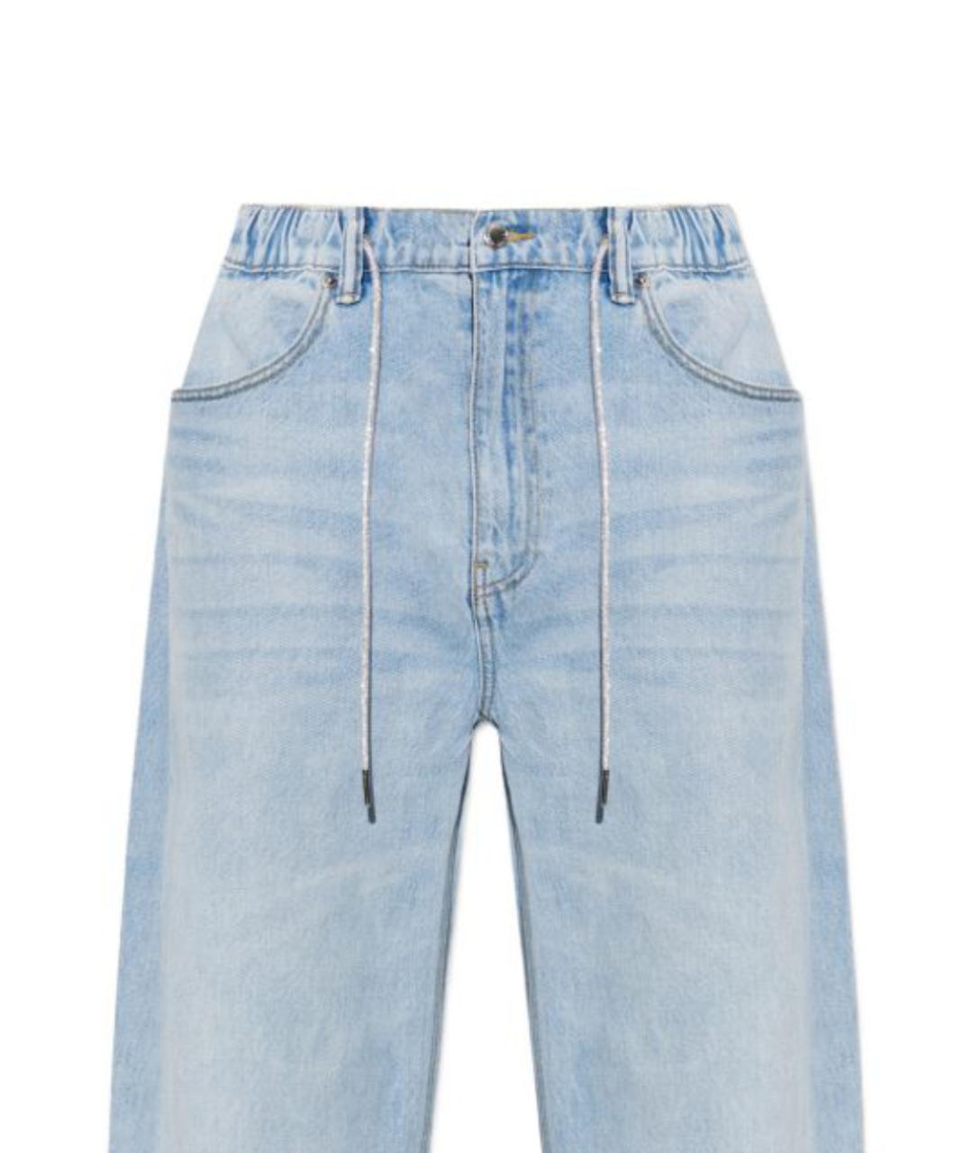 ALEXANDER WANG Голубые хлопковые прямые джинсы, фото 2