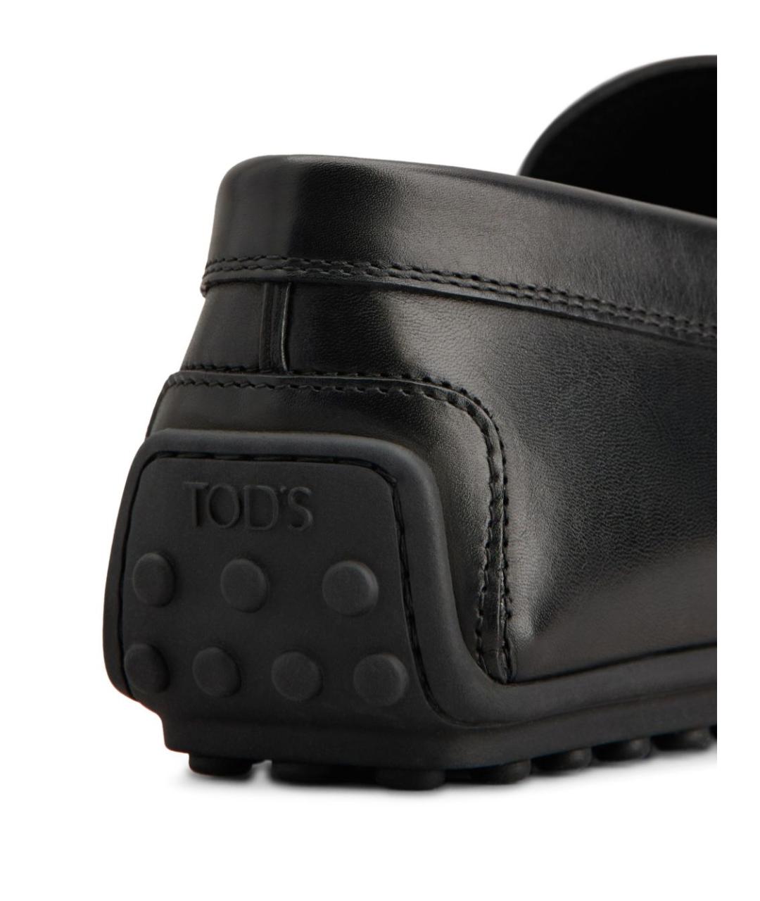 TOD'S Черные кожаные лоферы, фото 3