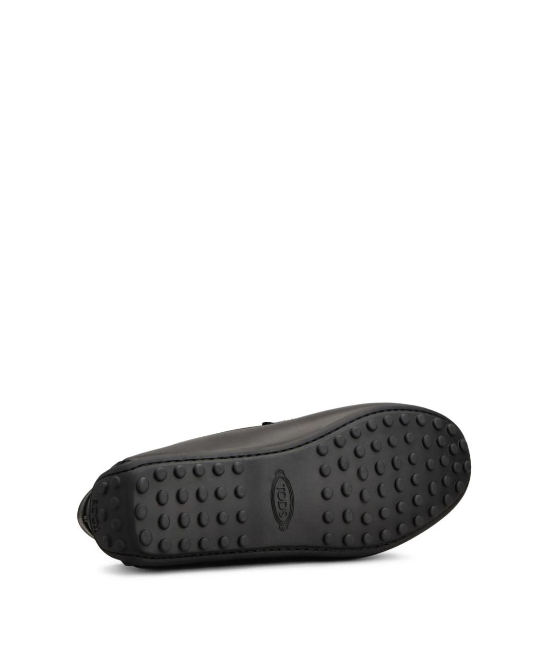 TOD'S Черные кожаные лоферы, фото 2