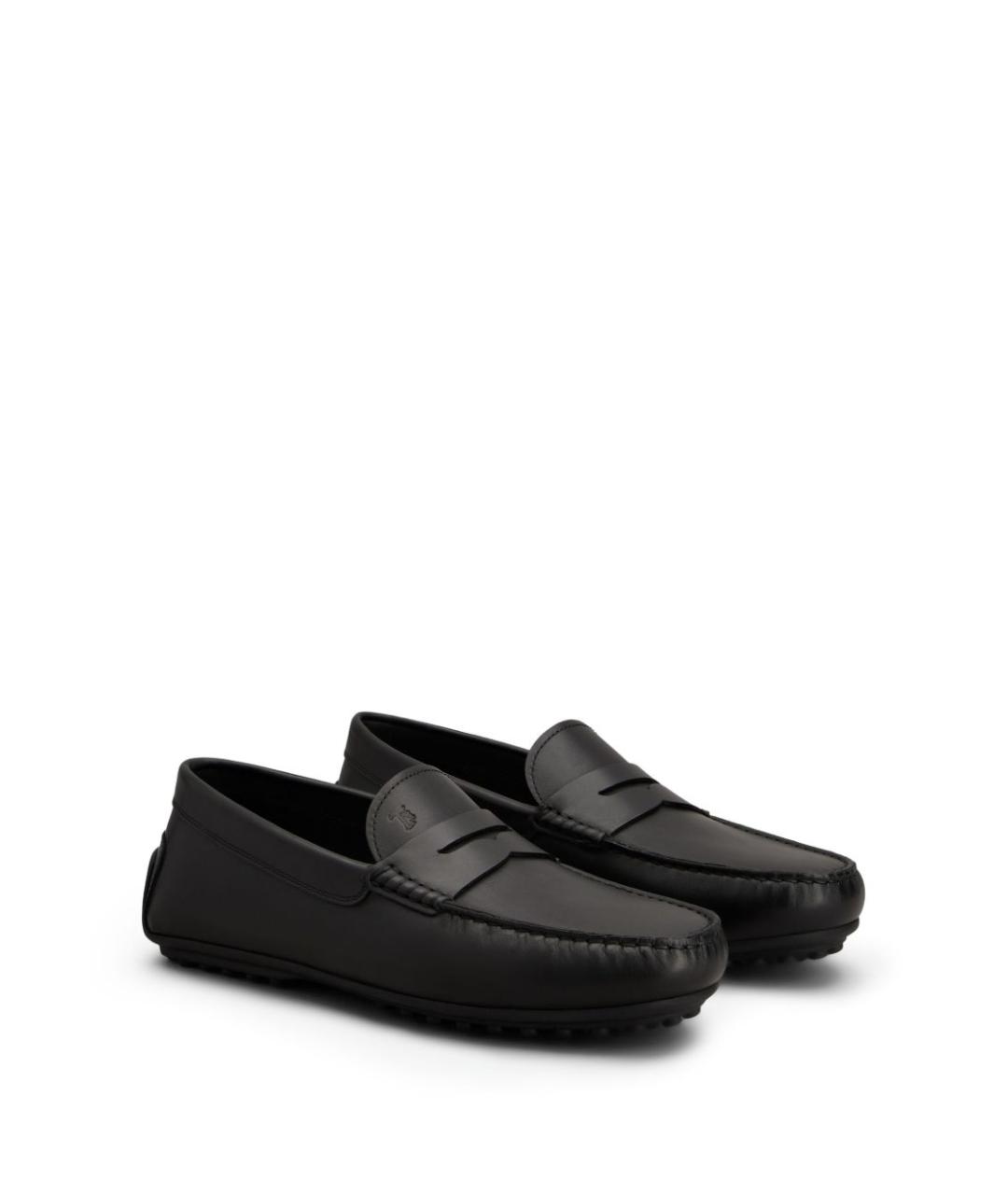 TOD'S Черные кожаные лоферы, фото 6
