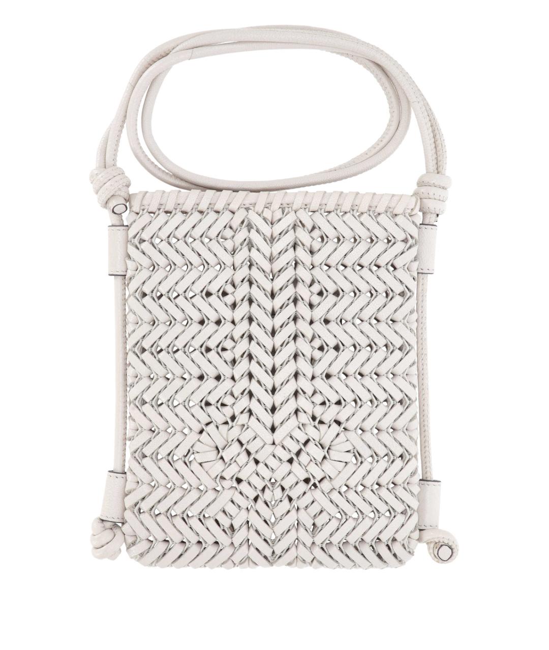 ANYA HINDMARCH Белая кожаная сумка тоут, фото 3