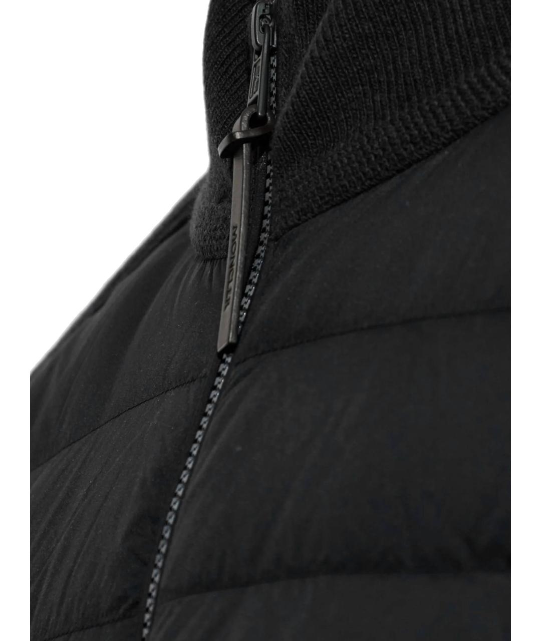 MONCLER Черный шерстяной кардиган, фото 2