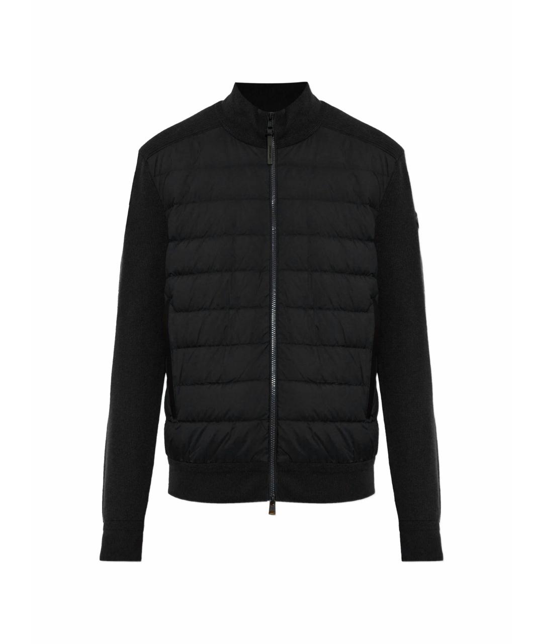 MONCLER Черный шерстяной кардиган, фото 1