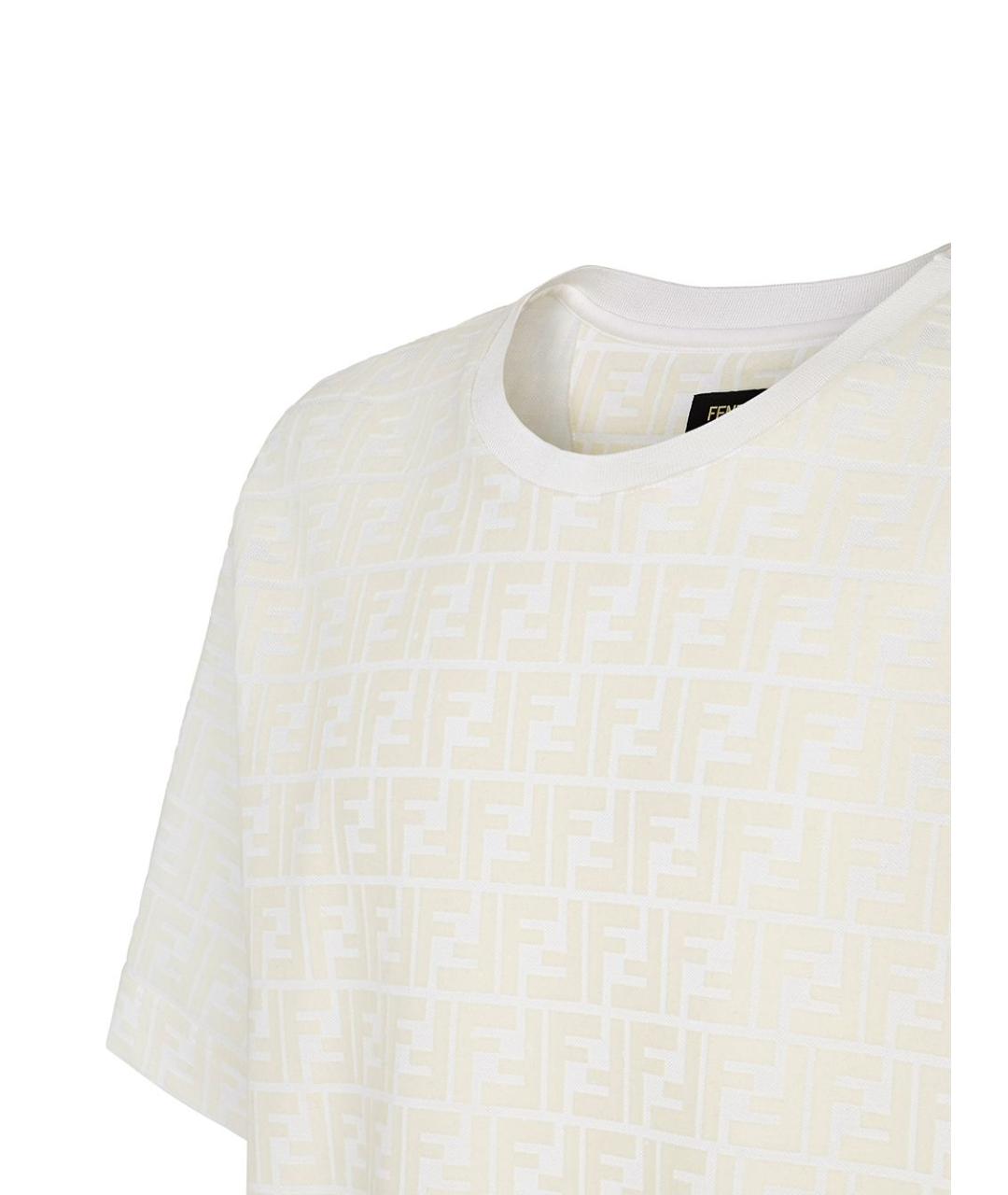FENDI Белая хлопковая футболка, фото 2