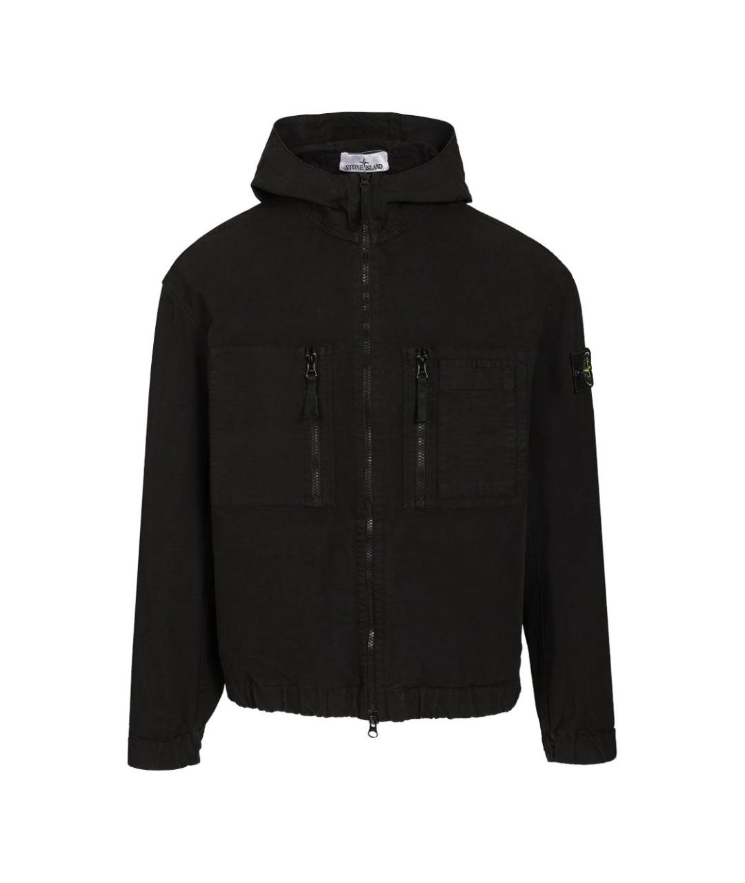 STONE ISLAND Черная хлопковая куртка, фото 1