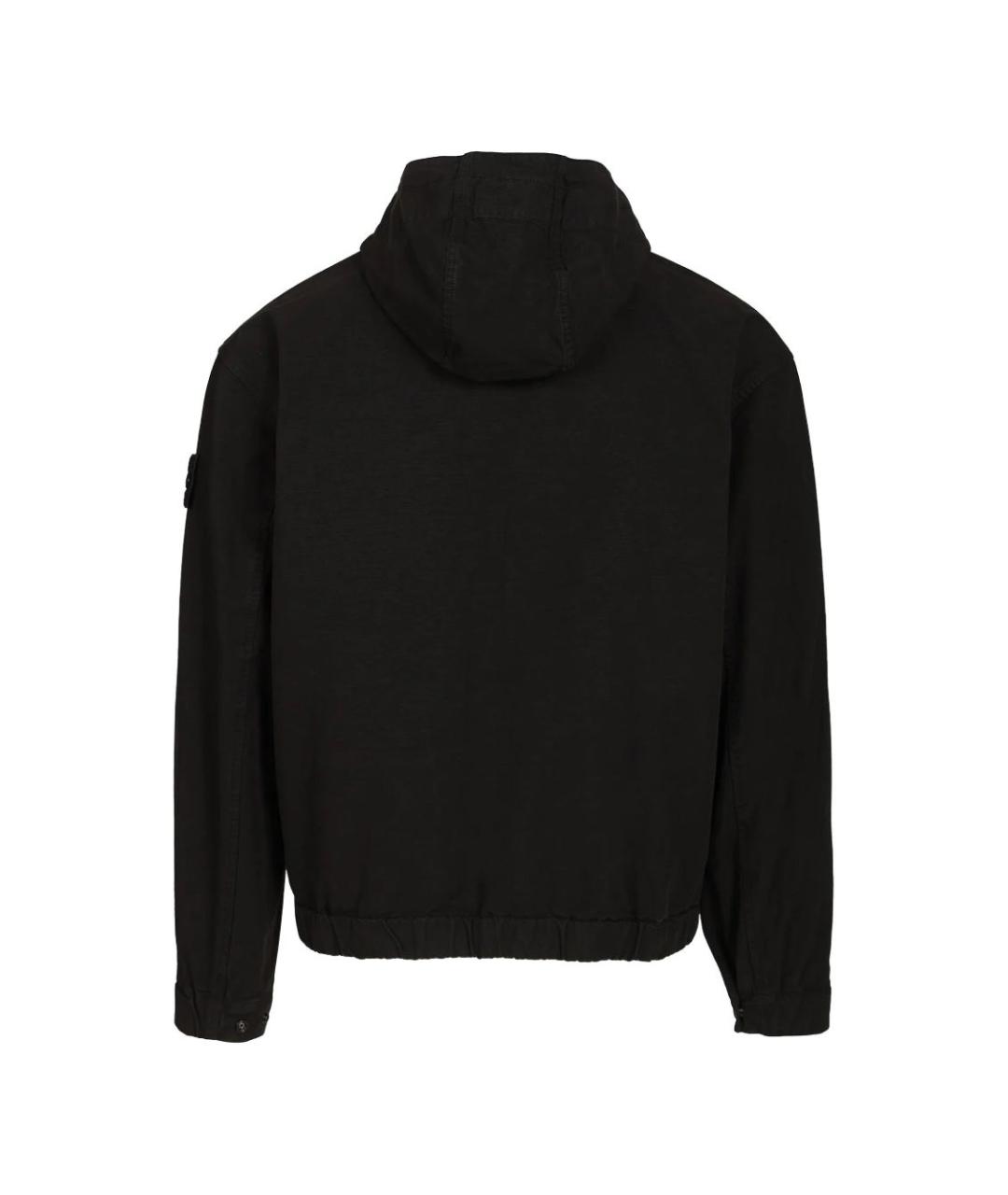 STONE ISLAND Черная хлопковая куртка, фото 3