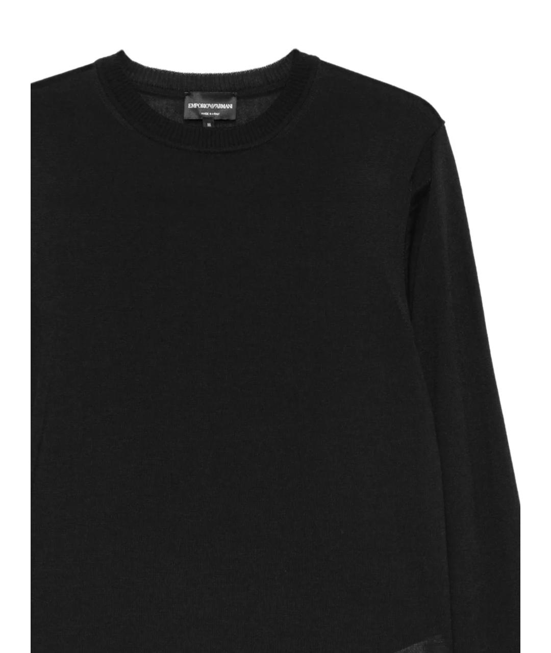EMPORIO ARMANI Черный шерстяной джемпер / свитер, фото 2
