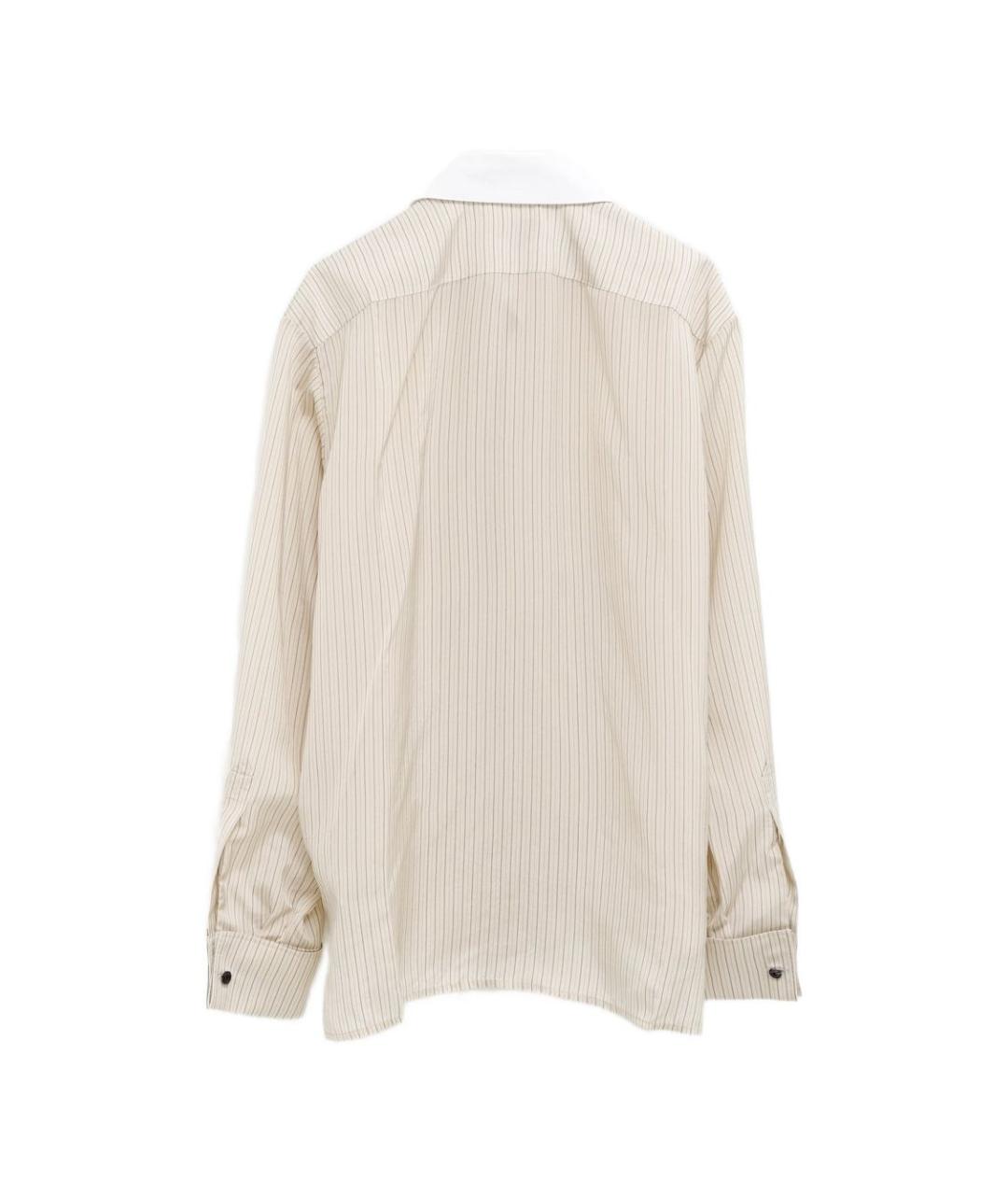 BOTTEGA VENETA Бежевая вискозная рубашка, фото 3