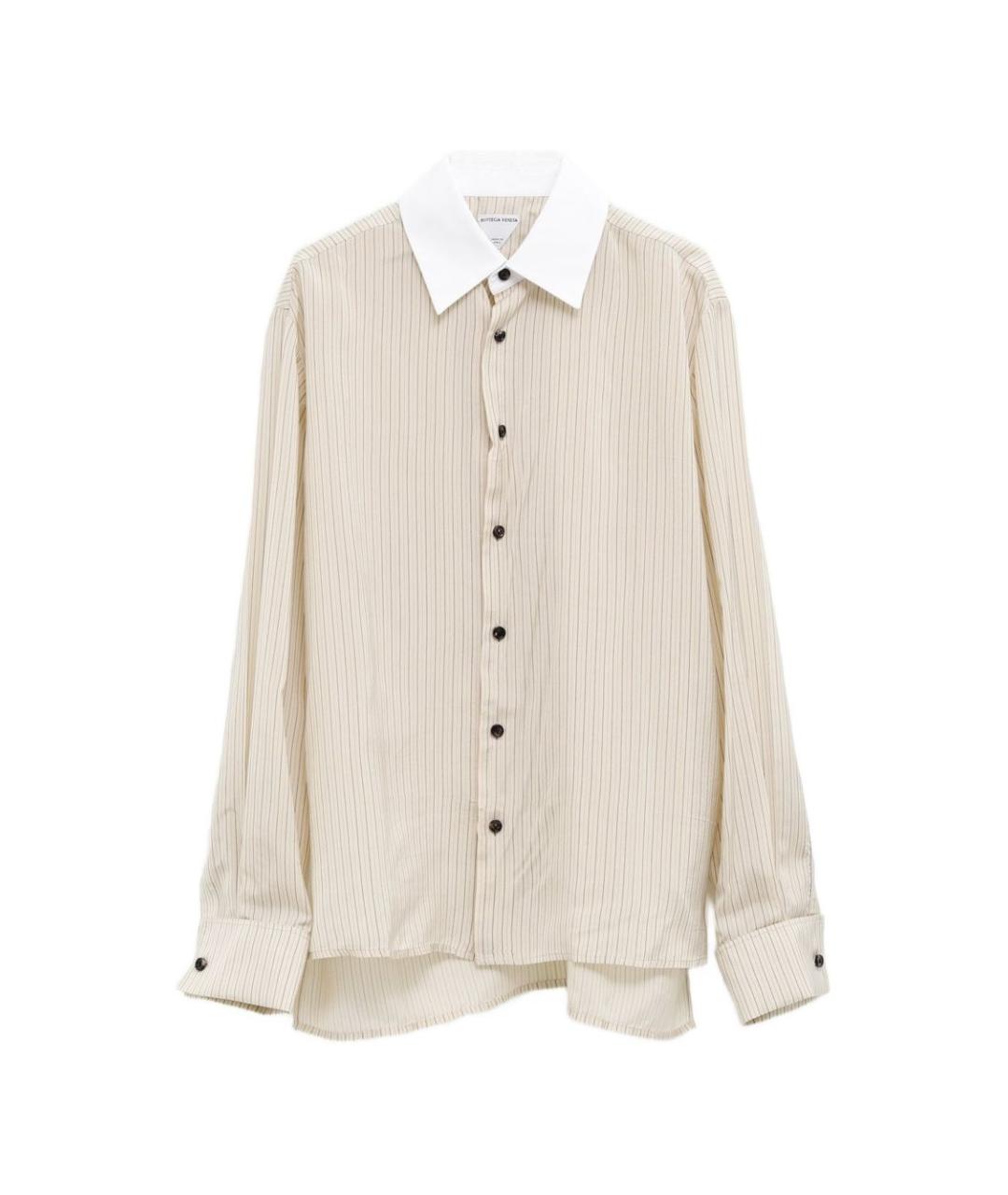 BOTTEGA VENETA Бежевая вискозная рубашка, фото 1
