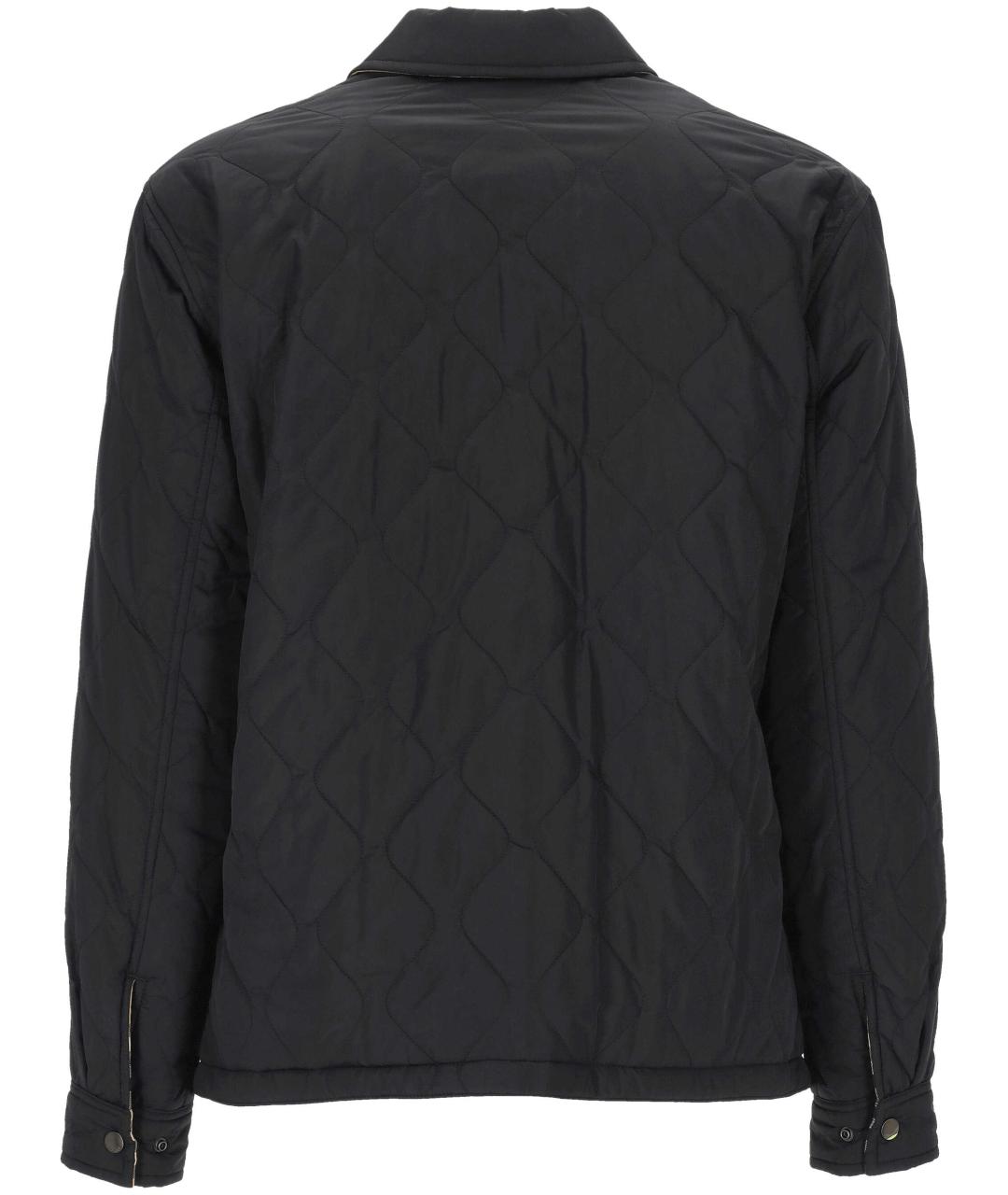 BURBERRY Черная полиамидовая куртка, фото 3
