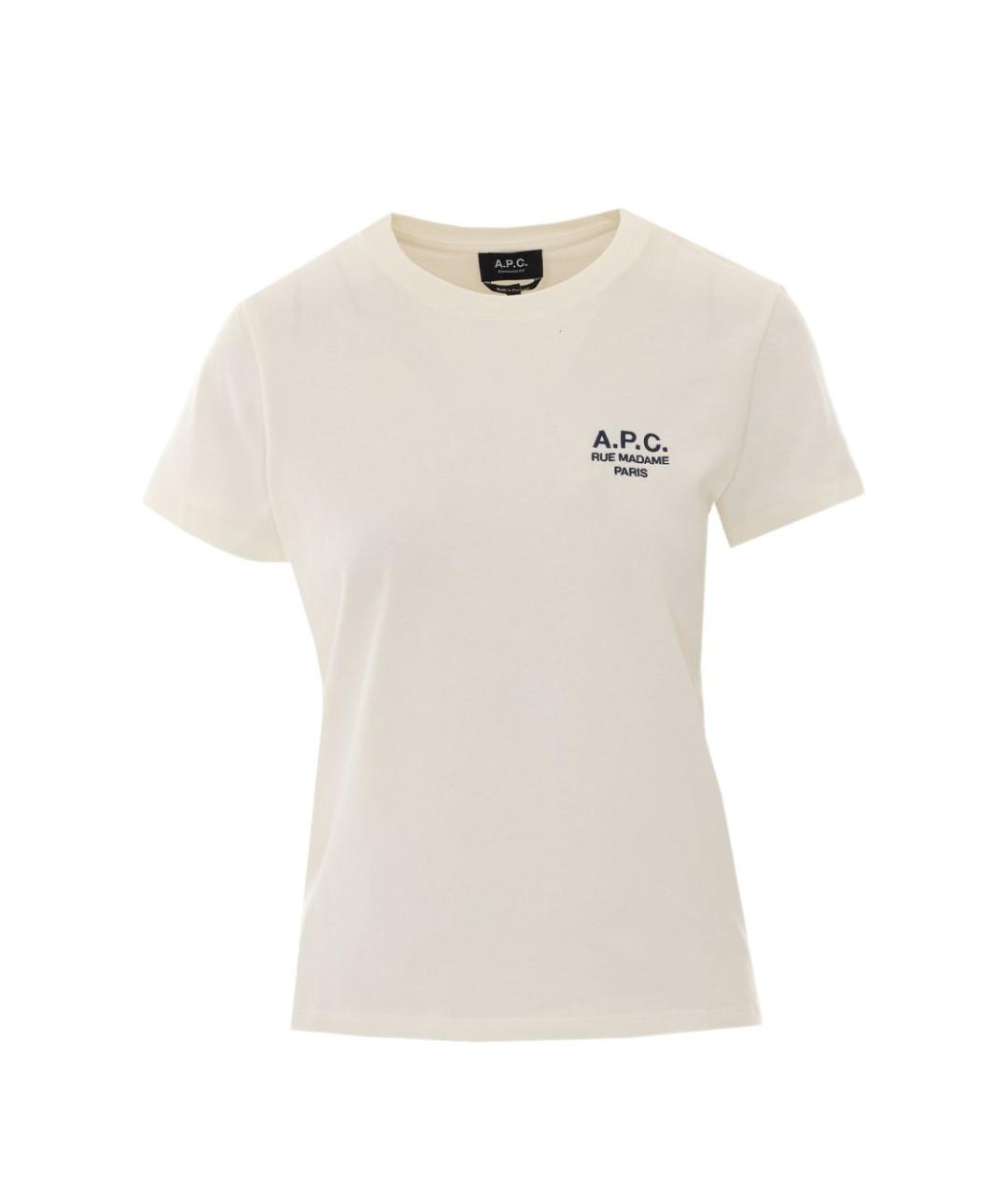 A.P.C. Белая хлопковая футболка, фото 1