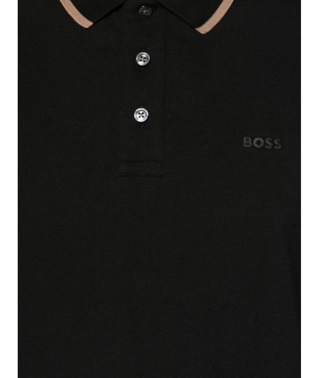 HUGO BOSS Черная хлопковая футболка, фото 2
