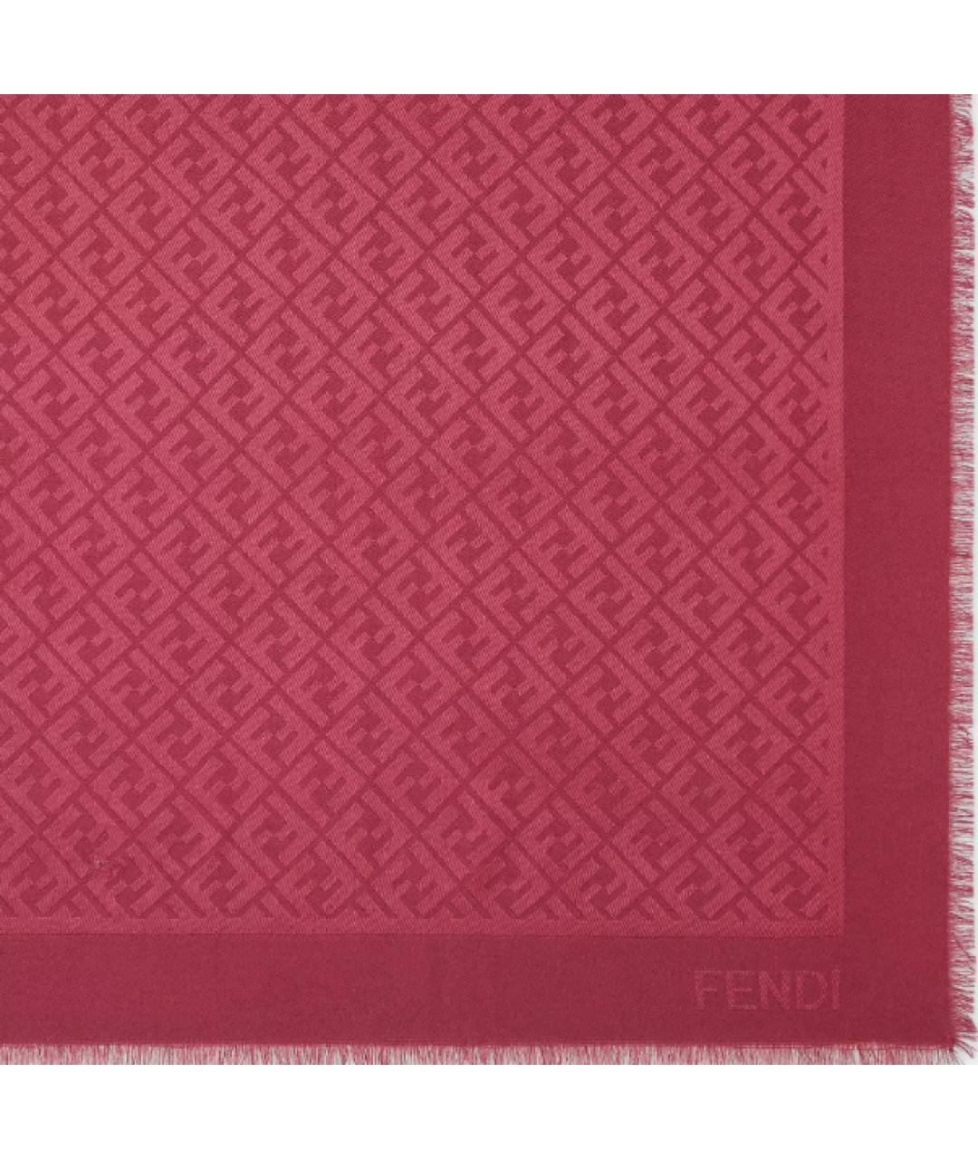 FENDI Красный шелковый шарф, фото 1