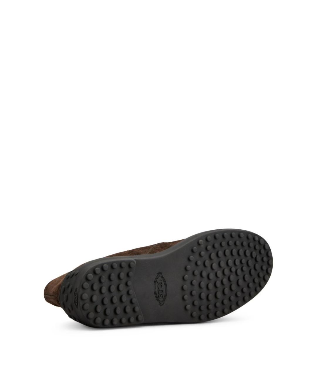 TOD'S Коричневые замшевые низкие кроссовки / кеды, фото 3