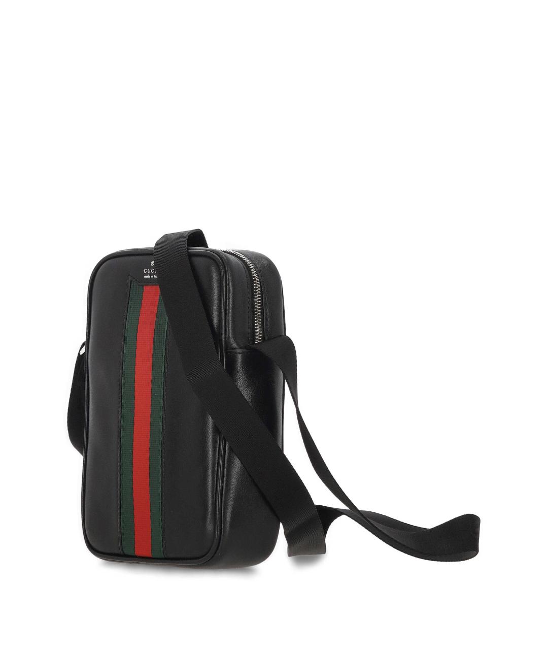 GUCCI Черная кожаная сумка через плечо, фото 2