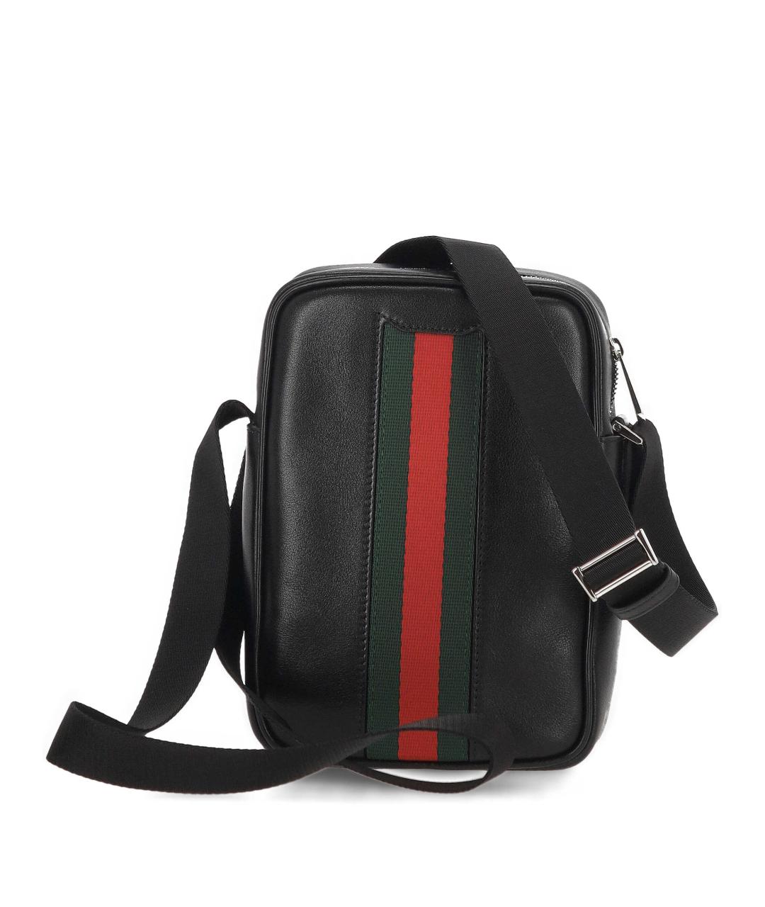 GUCCI Черная кожаная сумка через плечо, фото 3