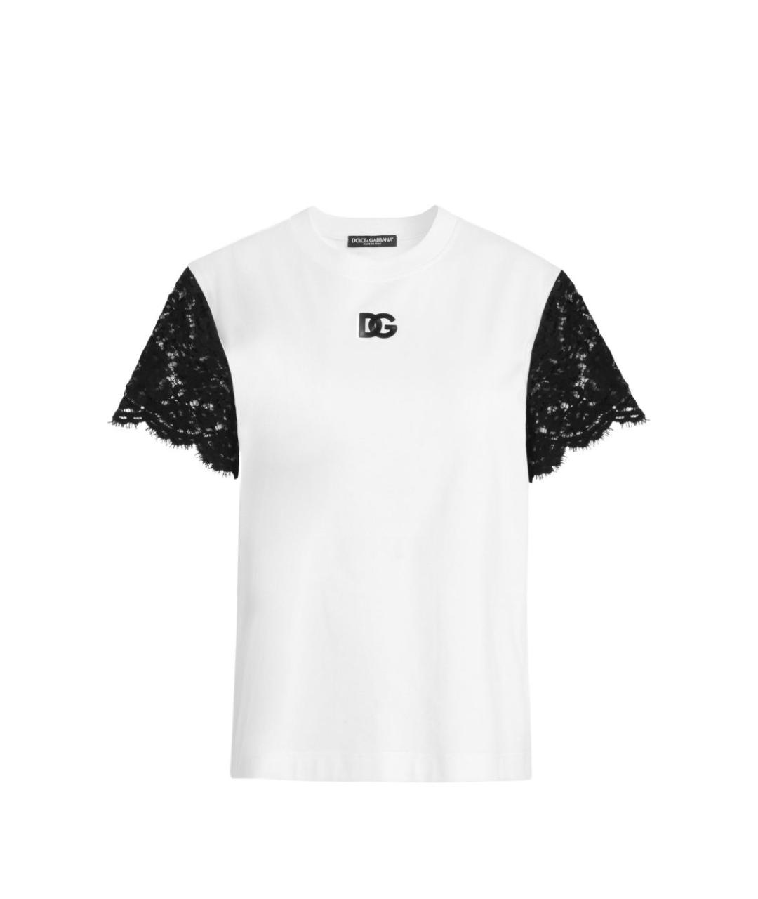 DOLCE&GABBANA Белая хлопковая футболка, фото 1