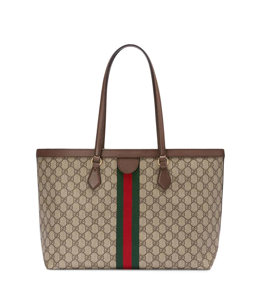 GUCCI Бежевая сумка тоут из канвы, фото 3