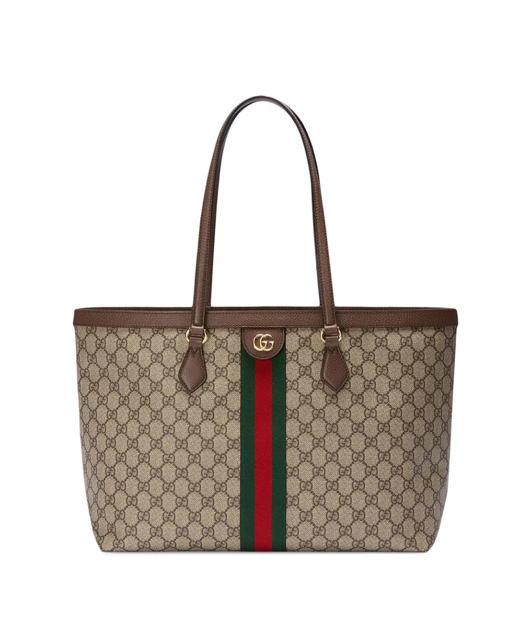 GUCCI Бежевая сумка тоут из канвы, фото 1