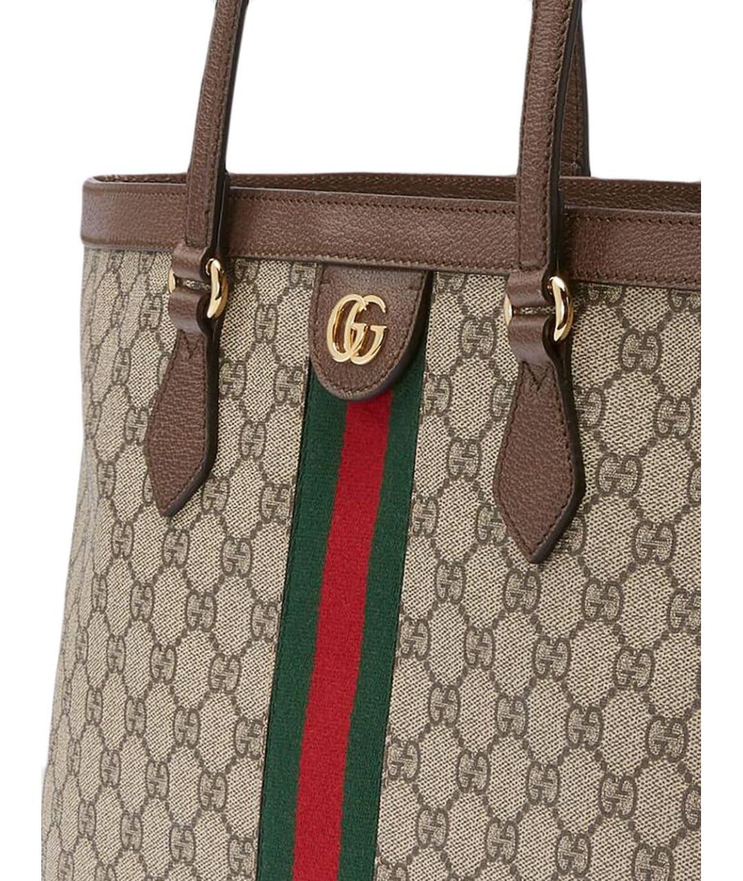 GUCCI Бежевая сумка тоут из канвы, фото 2