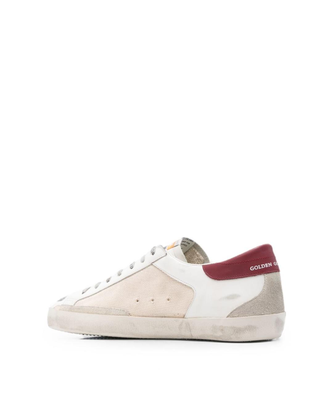 GOLDEN GOOSE Бежевые текстильные низкие кроссовки / кеды, фото 4