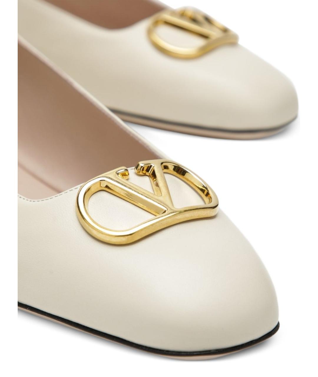 VALENTINO Белые кожаные балетки, фото 6