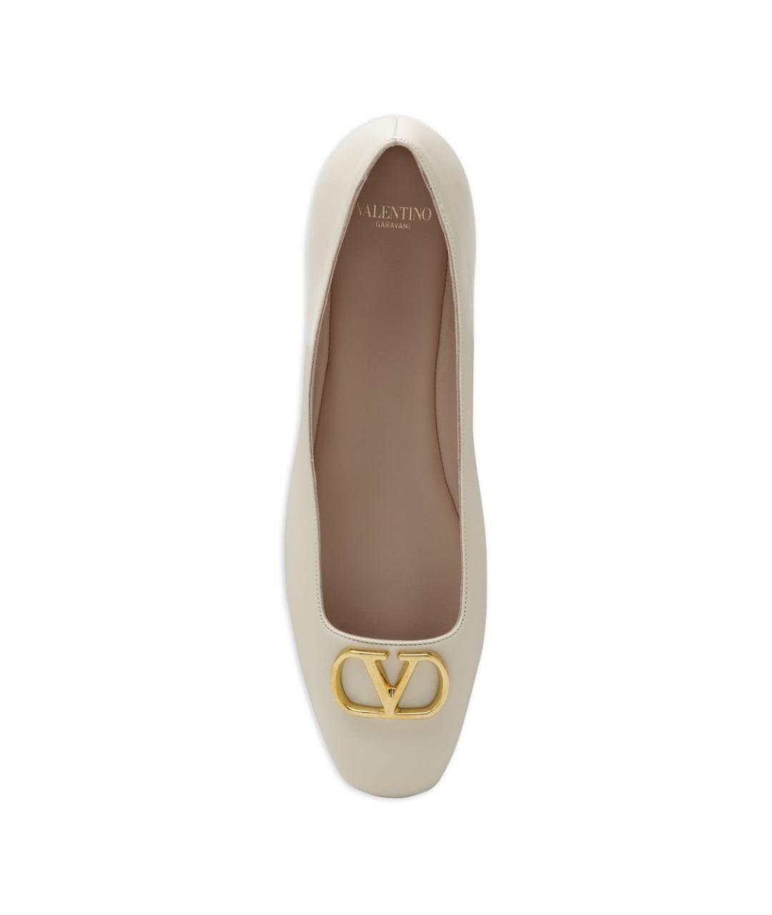 VALENTINO Белые кожаные балетки, фото 4