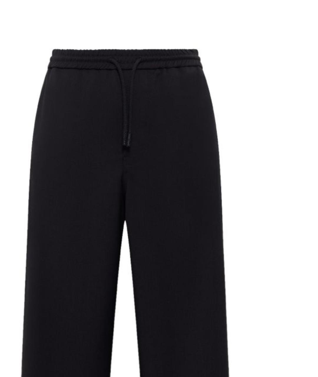 LOEWE Черные шерстяные повседневные брюки, фото 2