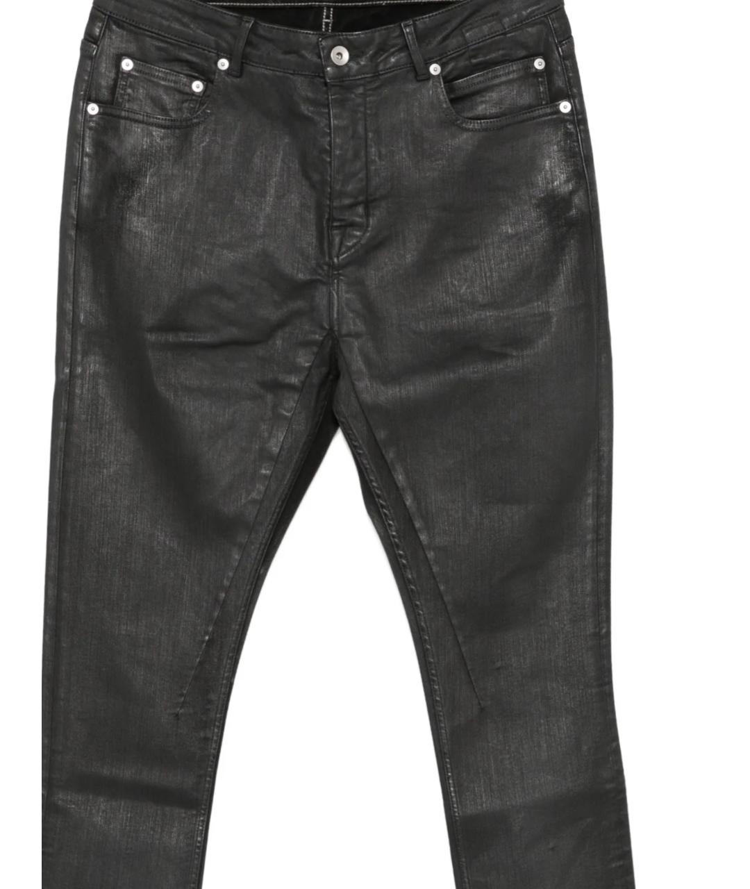 RICK OWENS DRKSHDW Черные хлопковые прямые джинсы, фото 2