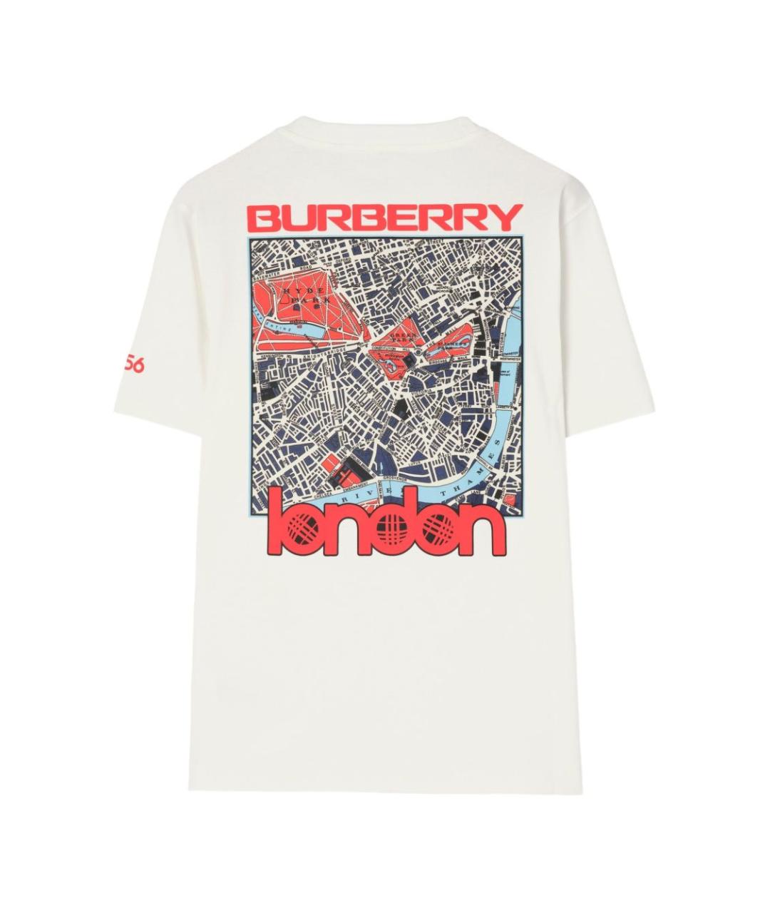 BURBERRY Белая хлопковая футболка, фото 3
