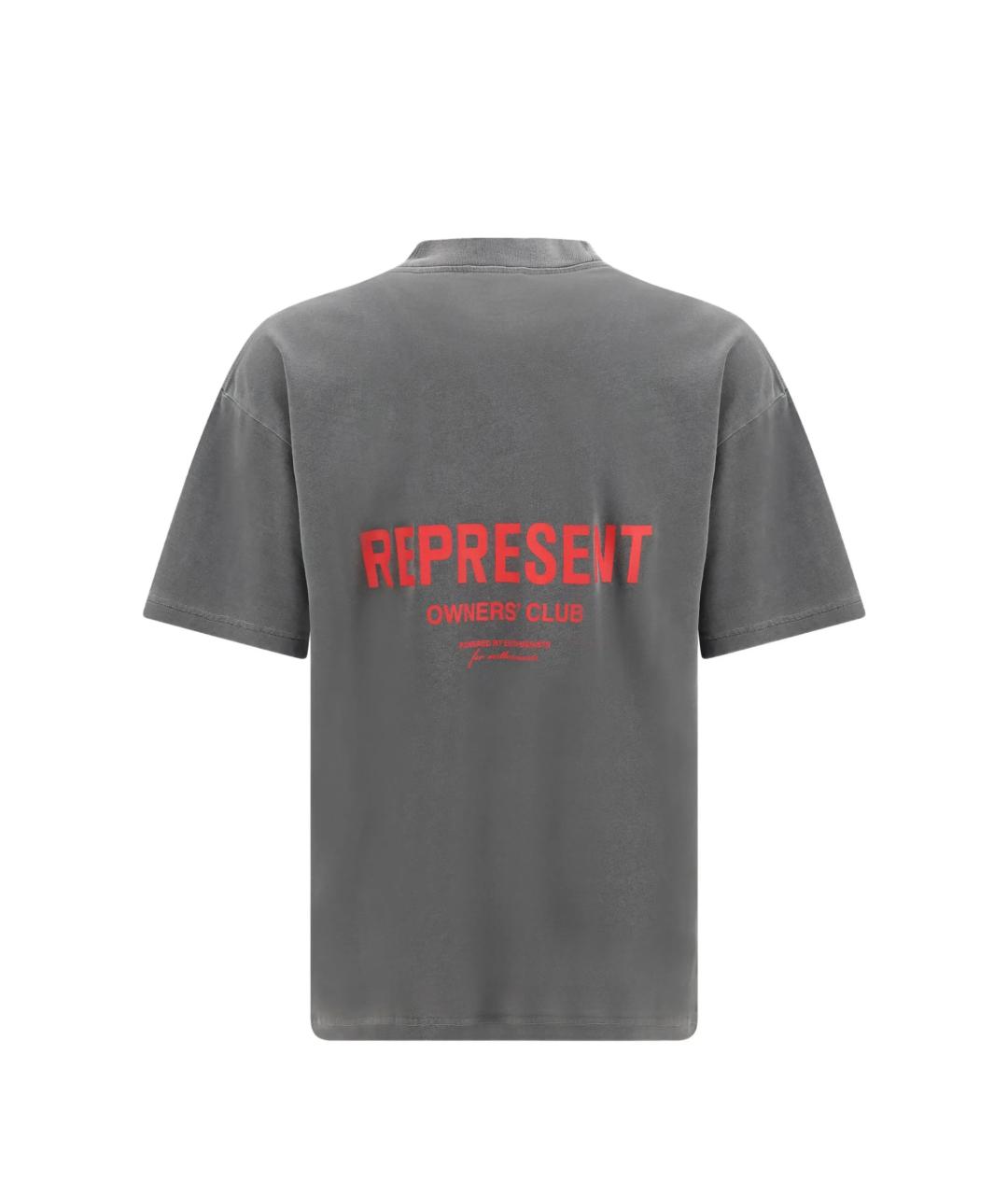 REPRESENT Черная хлопковая футболка, фото 3