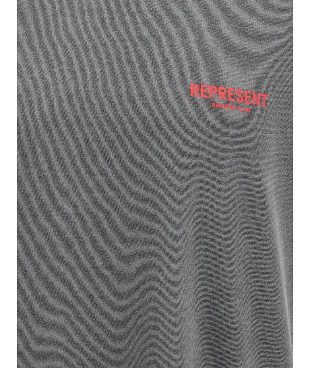REPRESENT Черная хлопковая футболка, фото 2
