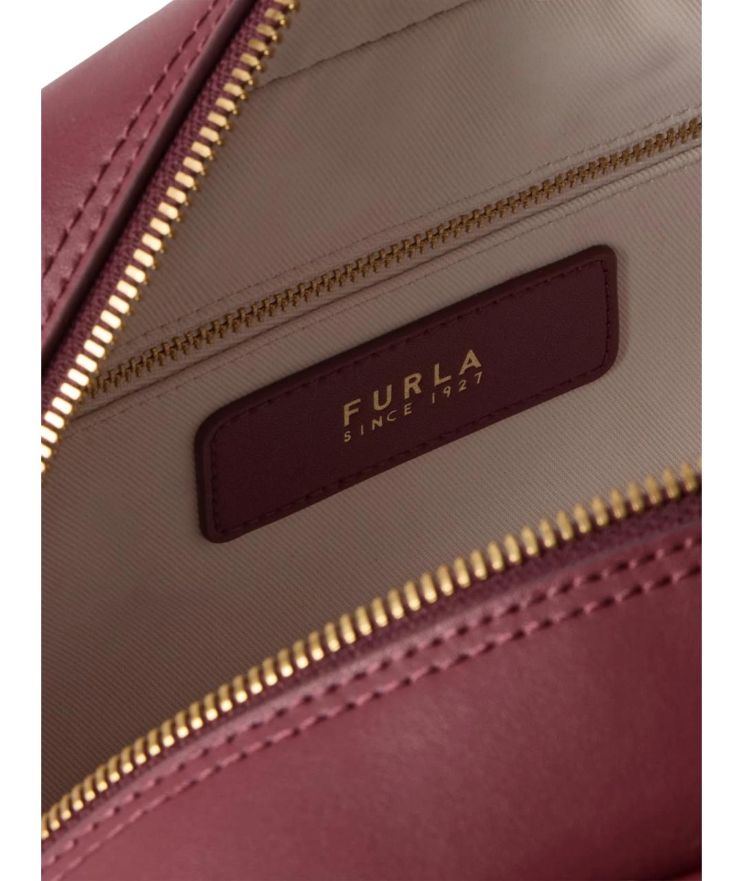 FURLA Красная кожаная сумка через плечо, фото 4