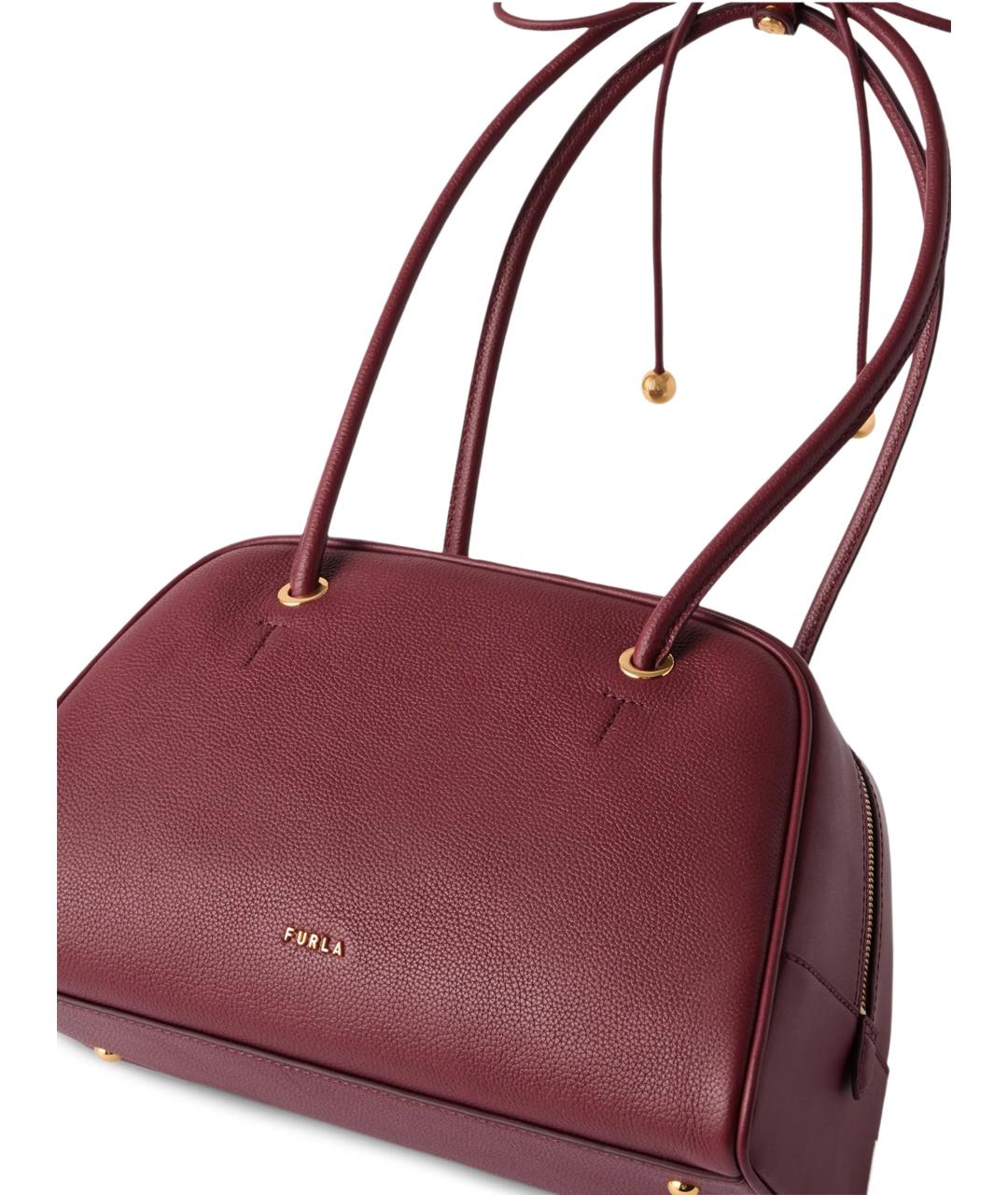 FURLA Красная кожаная сумка через плечо, фото 3
