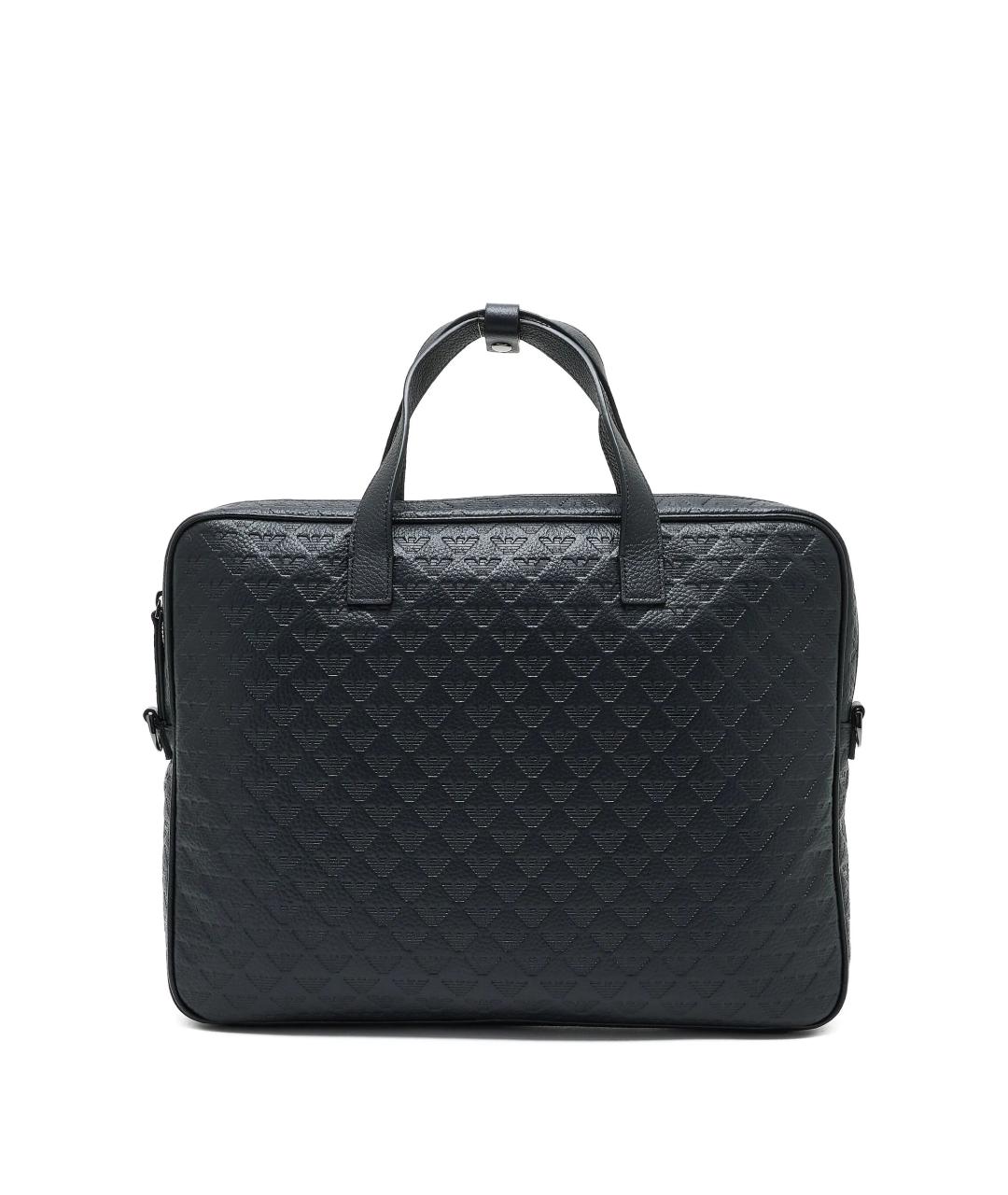 EMPORIO ARMANI Черный портфель из канвы, фото 3